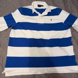 Polo by Ralph Lauren Blue and White Striped Men's Polo Shirt